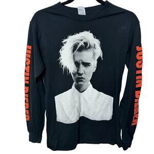 Justin Bieber Unisex 2016 Purpose Tour Concert T-Shirt Black Pullover Size Small
